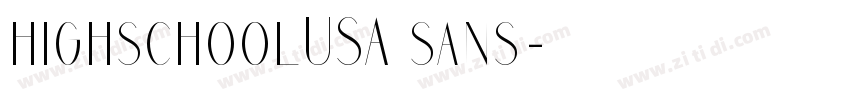 highschoolUSA sans字体转换